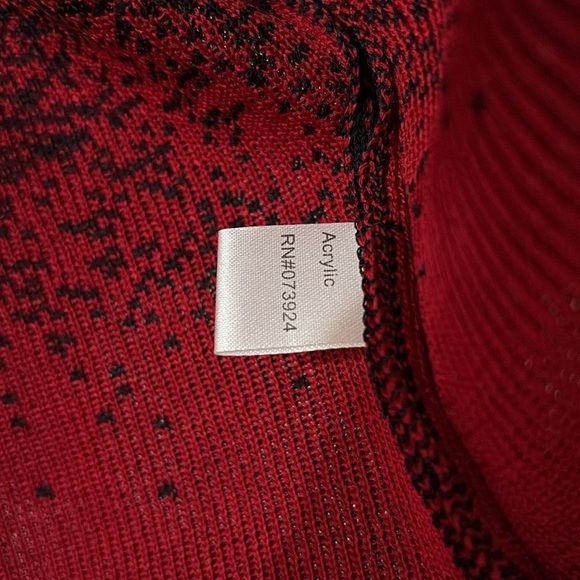 Ming Wang Black and Red Knit Cardigan - XL - single button closure - 3/4 sleeve - Picture 3 of 5